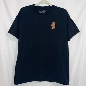 Riot Society Mens Party Bear with Red Cup T-Shirt, Black, Size L